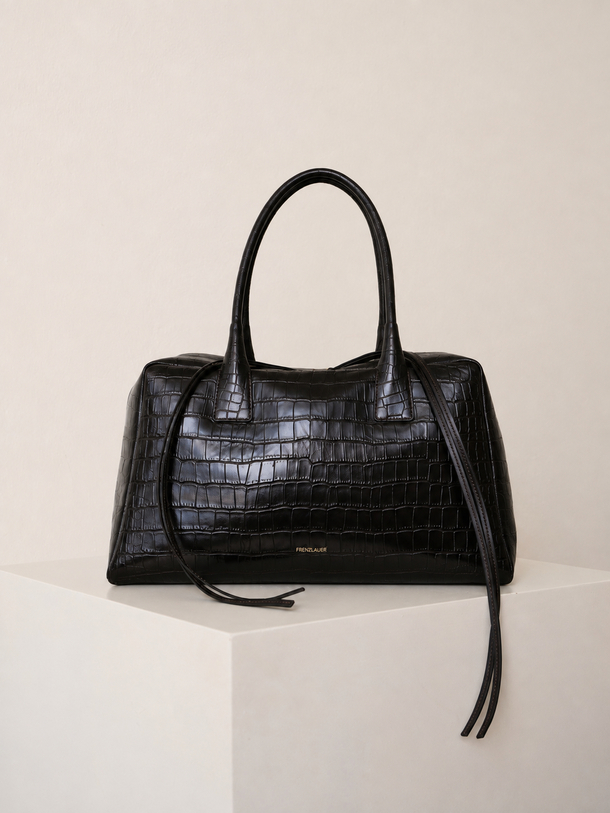 Bowling  Bag Croc-effect Deep Choco